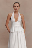 River Halter Neck Sleeveless Top White