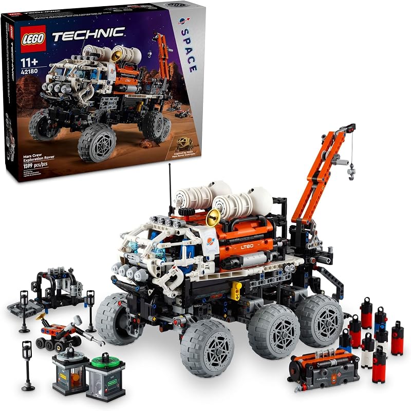 LEGO Technic Mars Crew Exploration Rover Building Toy Build Display for Room Decor Gift for Christmas Set for Boys Girls Ages 11 Years 42180