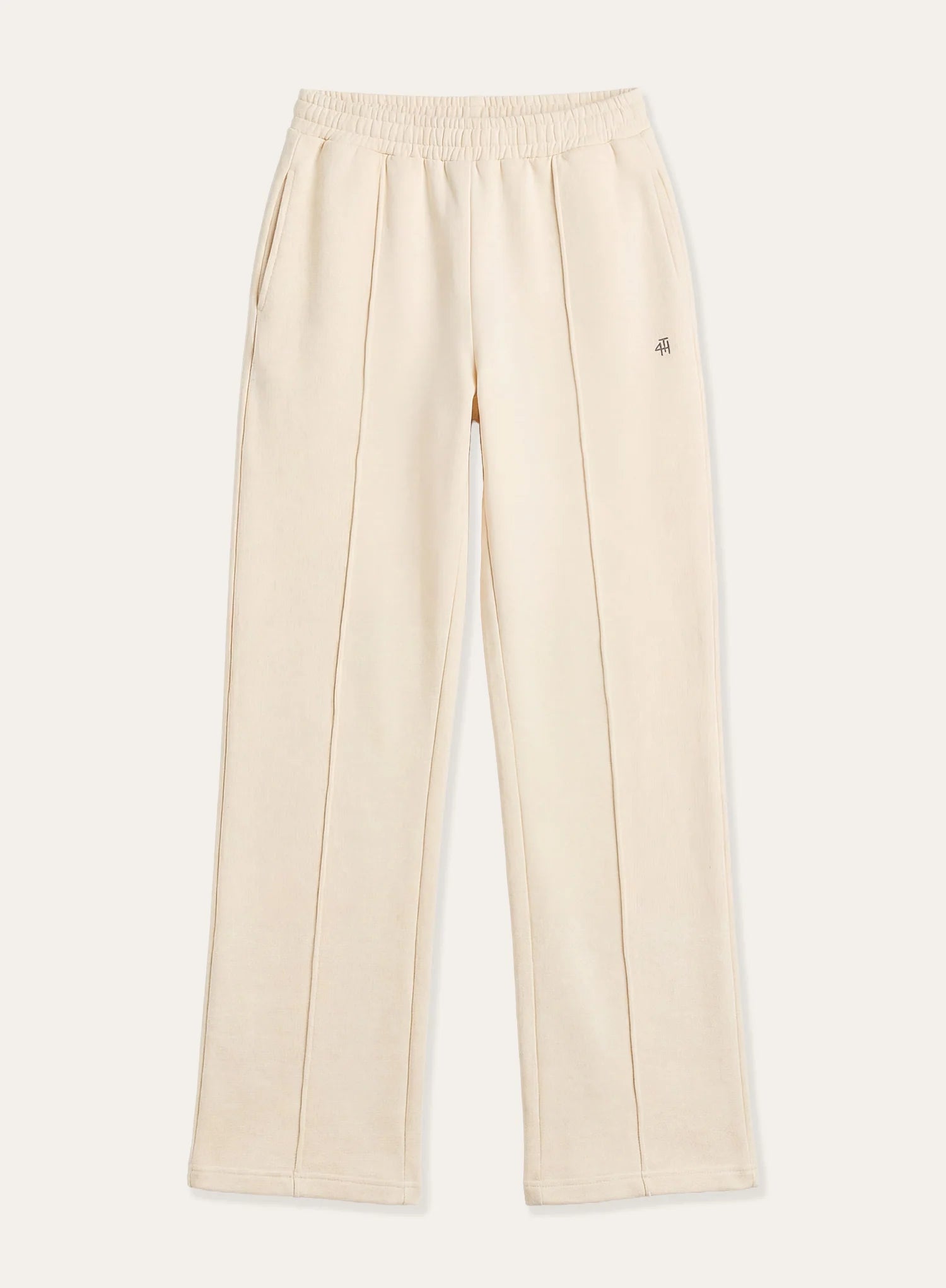 Cream 4th Wide Leg Branded Joggers