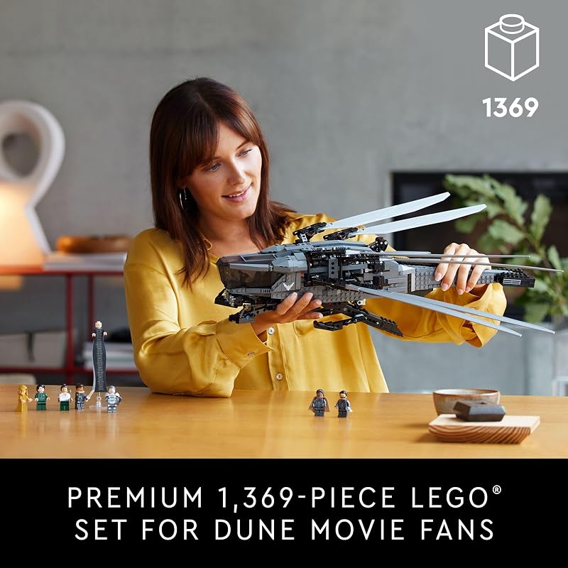 LEGO Icons Dune Atreides Royal Ornithopter 10327 Collectible Dune Inspired Model for Build and Display Adult Gift Idea for Sci Fi Movie Fans 8 Minifigures