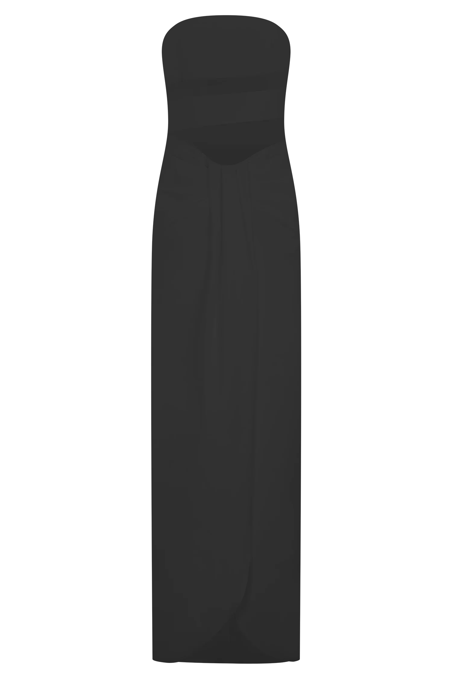 Paulina Cut Out Strapless Maxi Dress Black