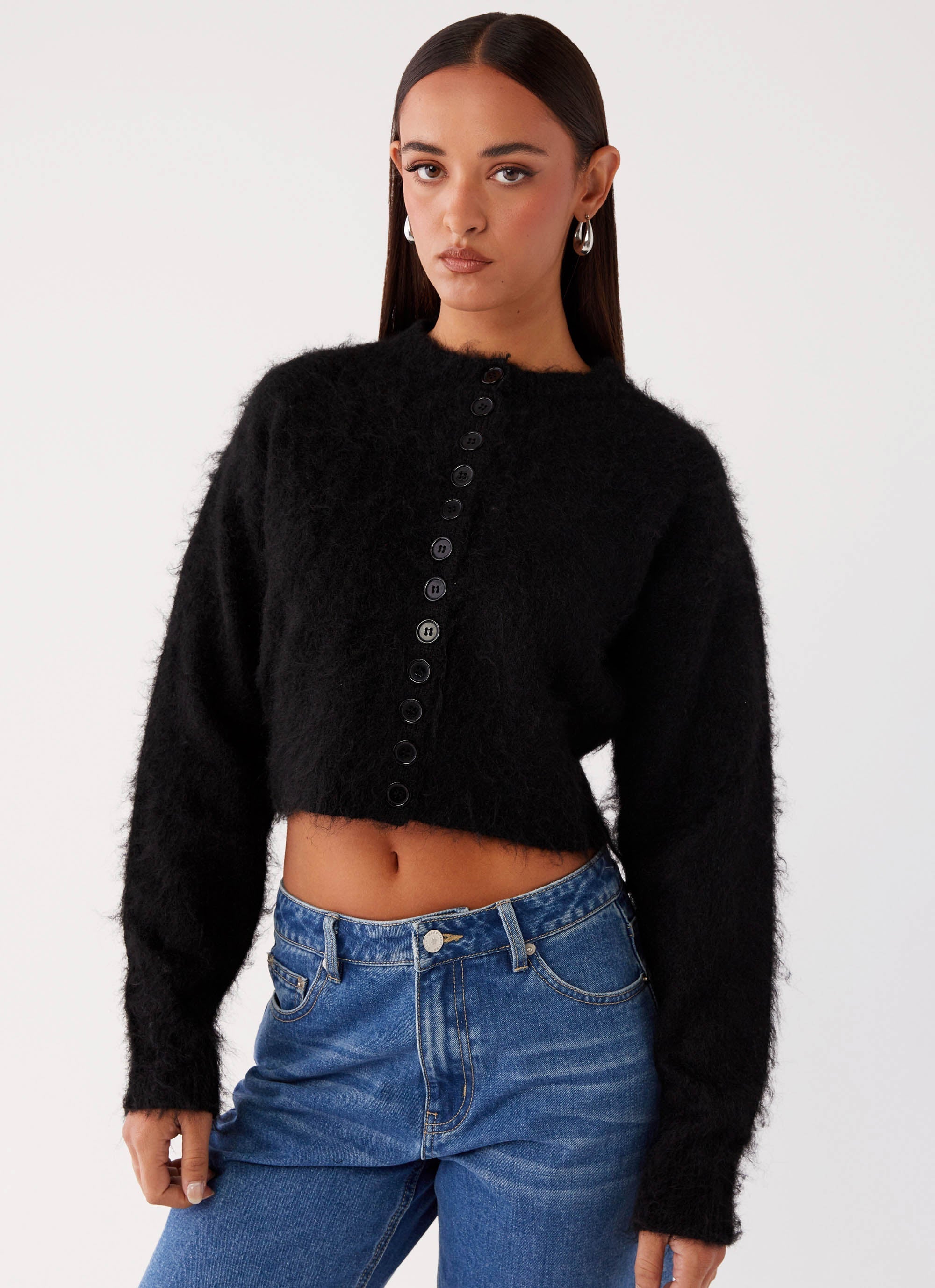 Reign Fitted Cardigan Black