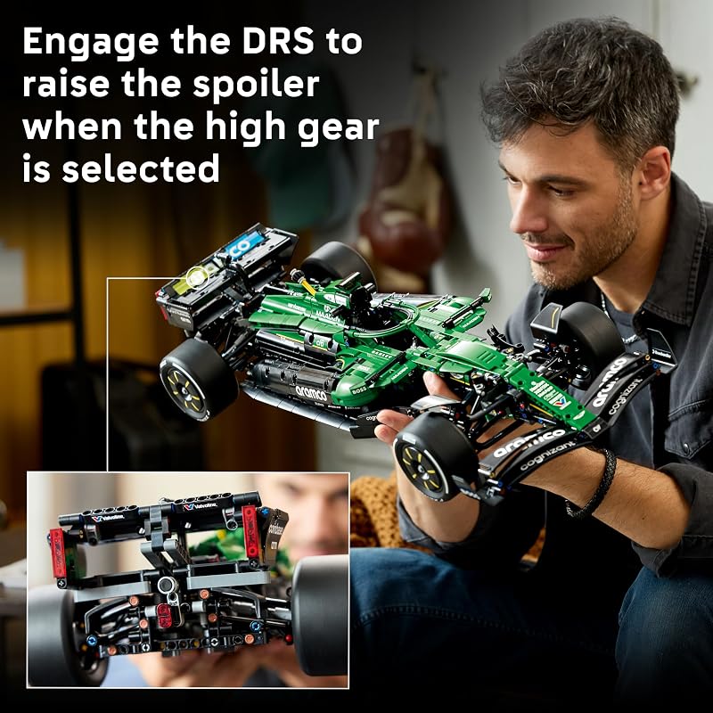 LEGO Technic Aston Martin Aramco AMR25 F1 Car Juego de construcción para adultos mayores de 18 años Kit de modelo de automóvil con características detalladas Decoración de dormitorio o