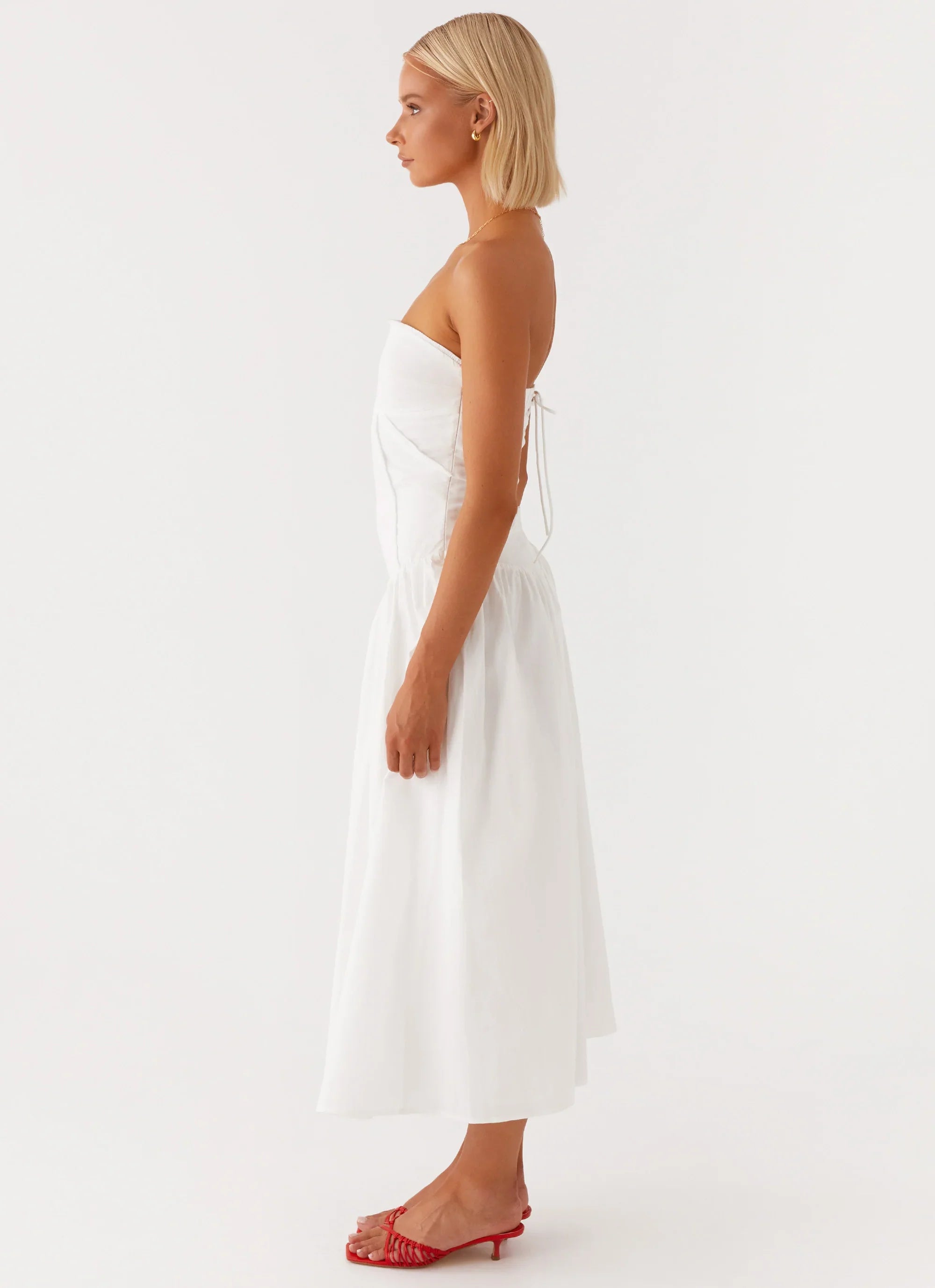 Larnie Midi Dress White