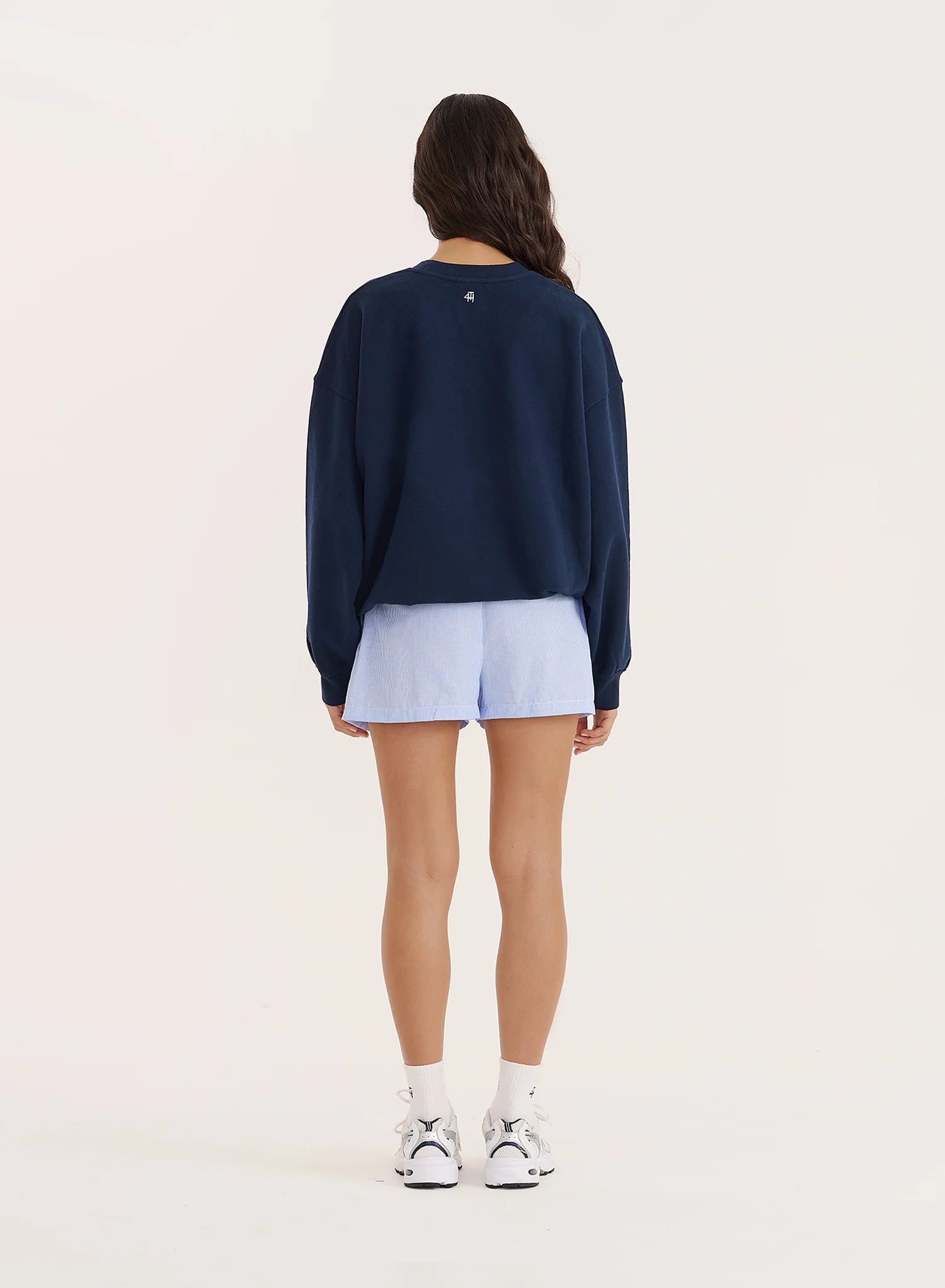 Navy 4th Avenue Slogan Oversized Sweatshirt