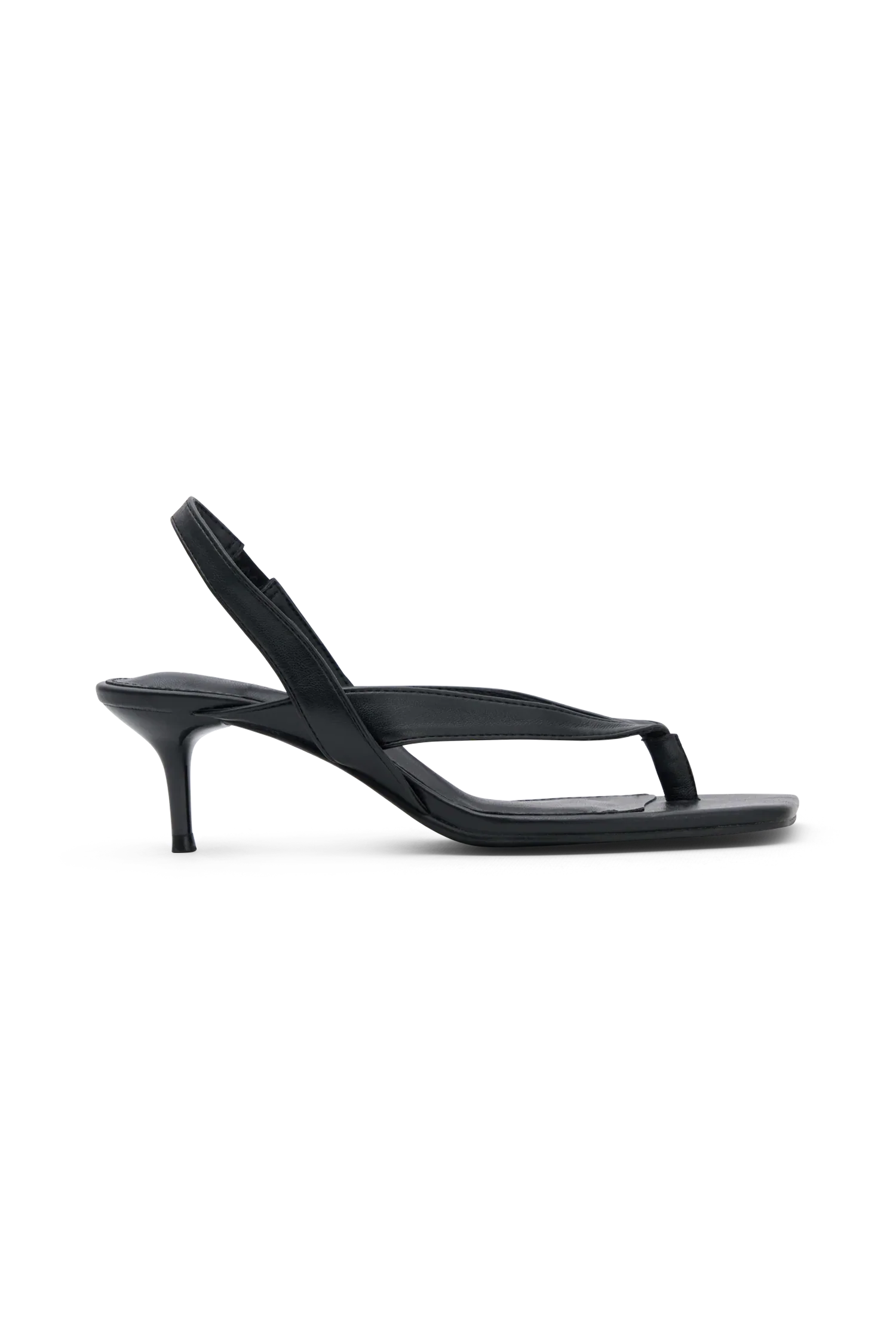 Mai Sling Back Thong Heel Black