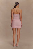 Laurie Twist Knit Mini Dress Baby Pink
