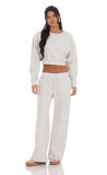 Cropped Jumper in Heather Grey