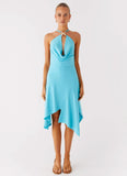 Salt Kiss Midi Dress Turquoise