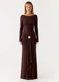 Dray Maxi Dress Chocolate