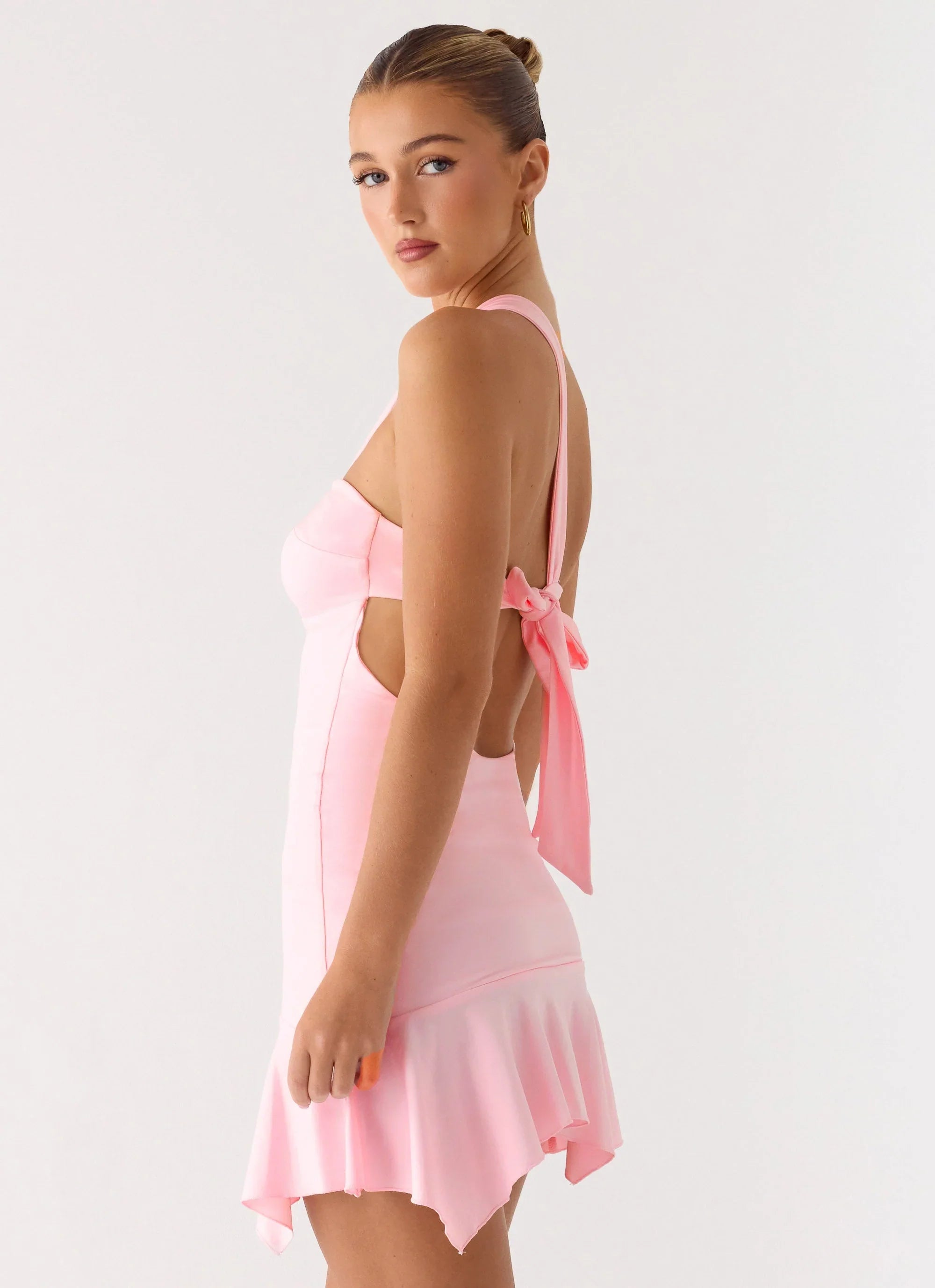 Not Your Fan Cut Out Mini Dress Pink