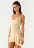 Spiced Sunset Mini Dress Baby Yellow