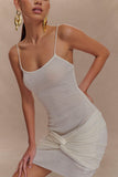Laurie Twist Knit Mini Dress Ivory