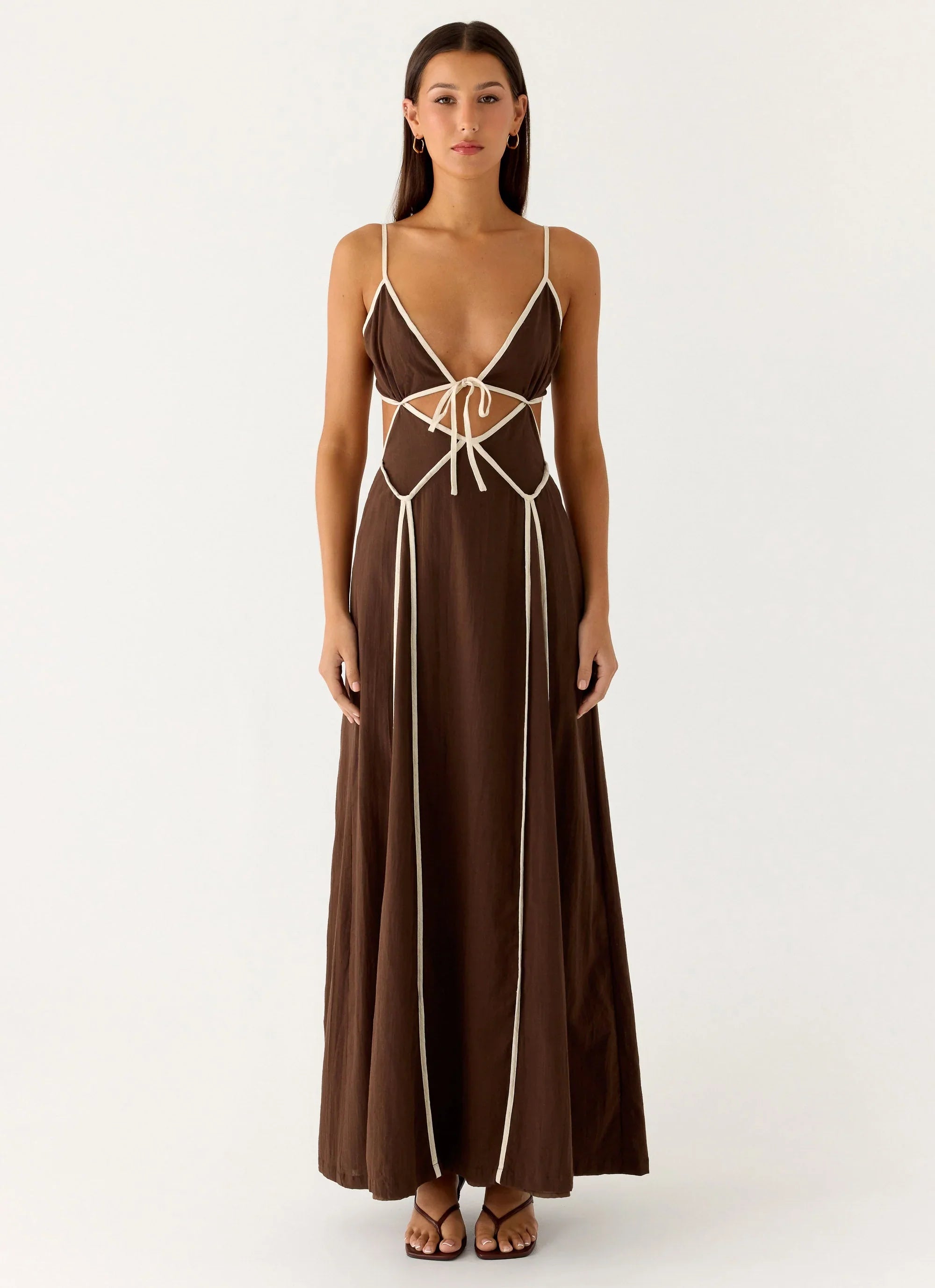 Kerli Maxi Dress Cool Chocolate
