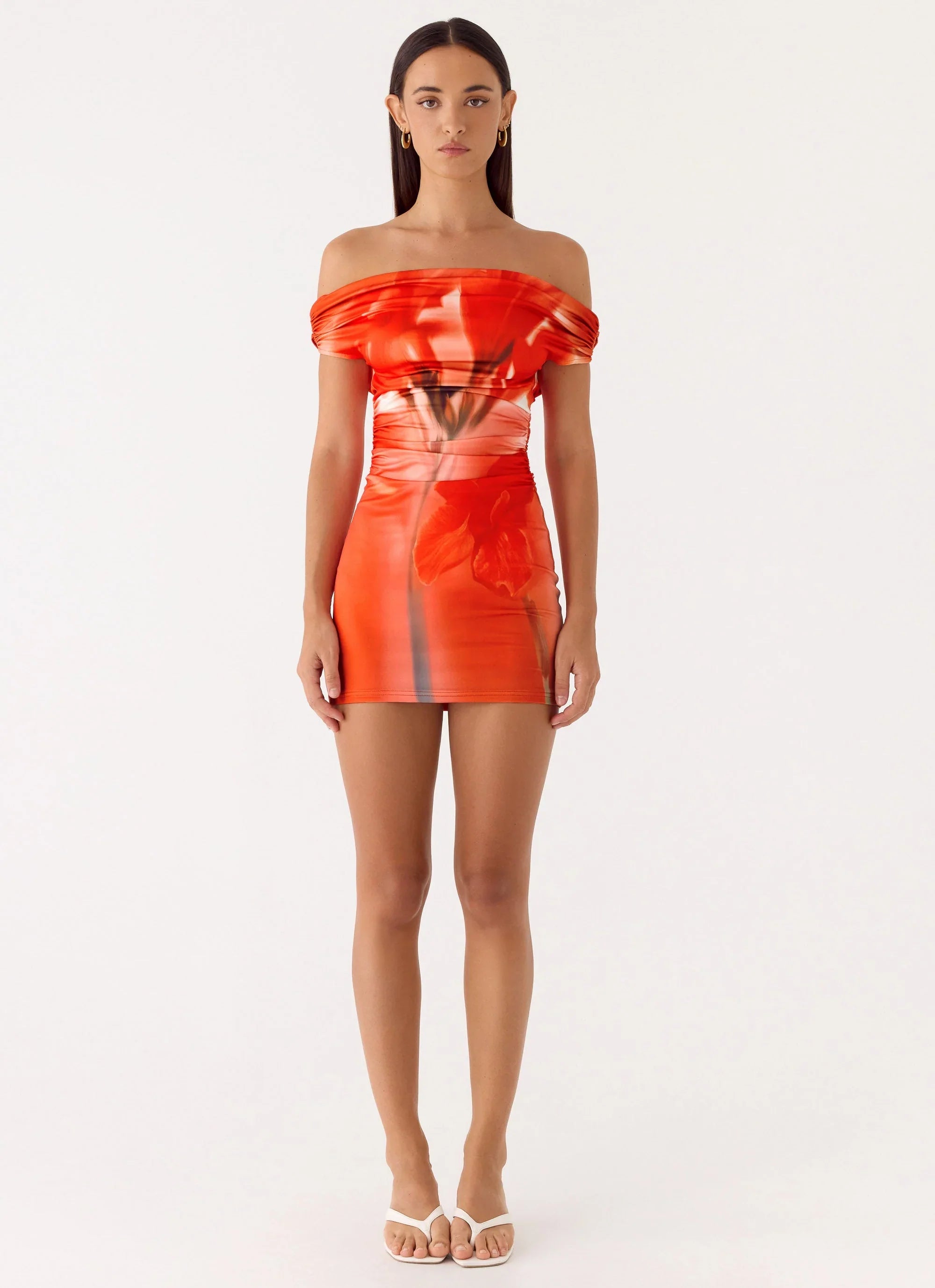 Moka Mini Dress Fire Petal