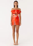 Moka Mini Dress Fire Petal