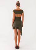 Ivy Whisper Mini Dress Khaki