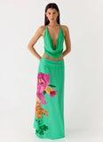 Blushing Bloom Maxi Skirt Jungle Bloom