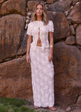 Effortlessly Low Rise Maxi Skirt Ivory