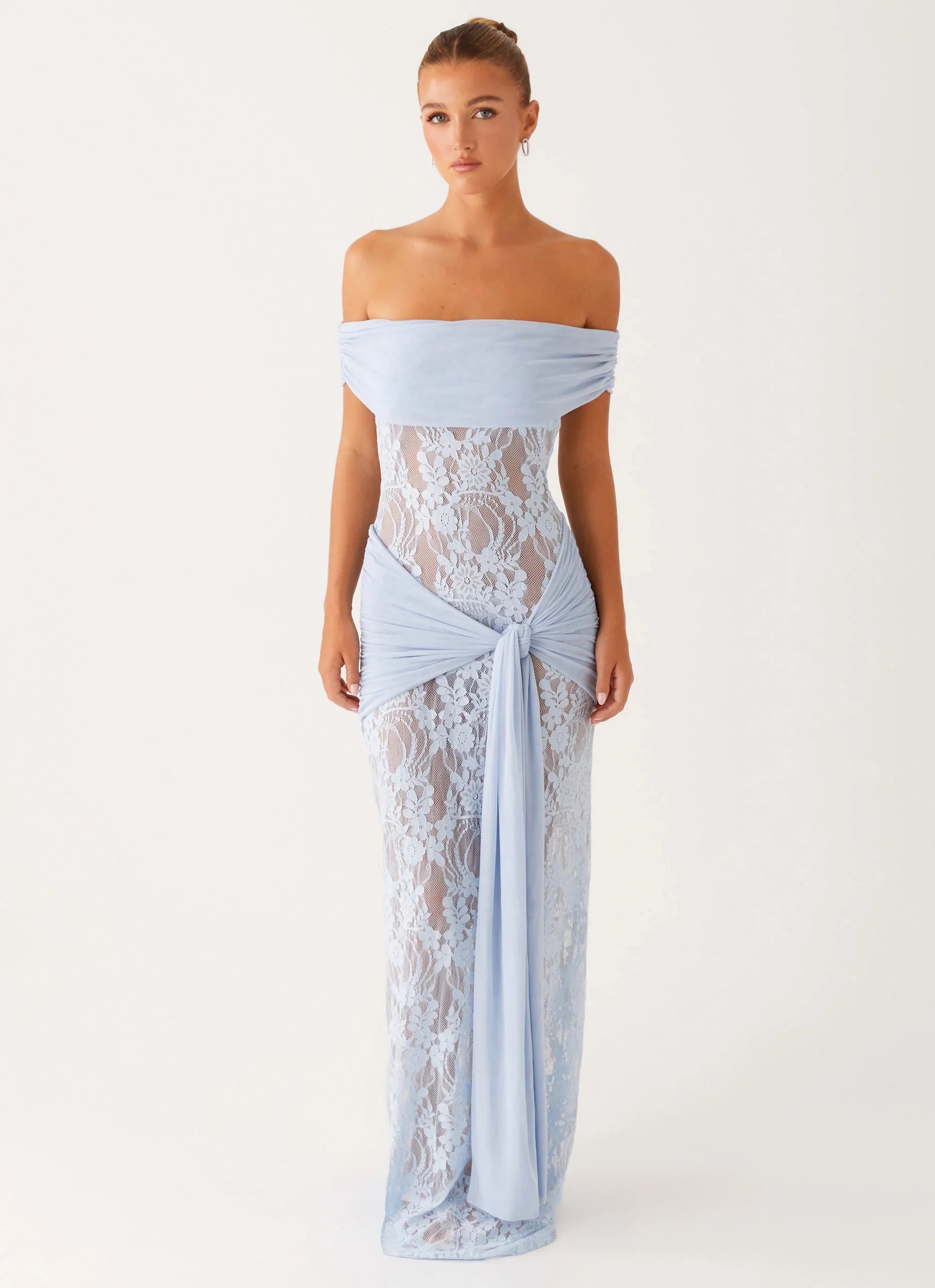 Gracie Twist Maxi Dress Blue