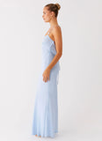 Cabello Maxi Dress Pale Blue