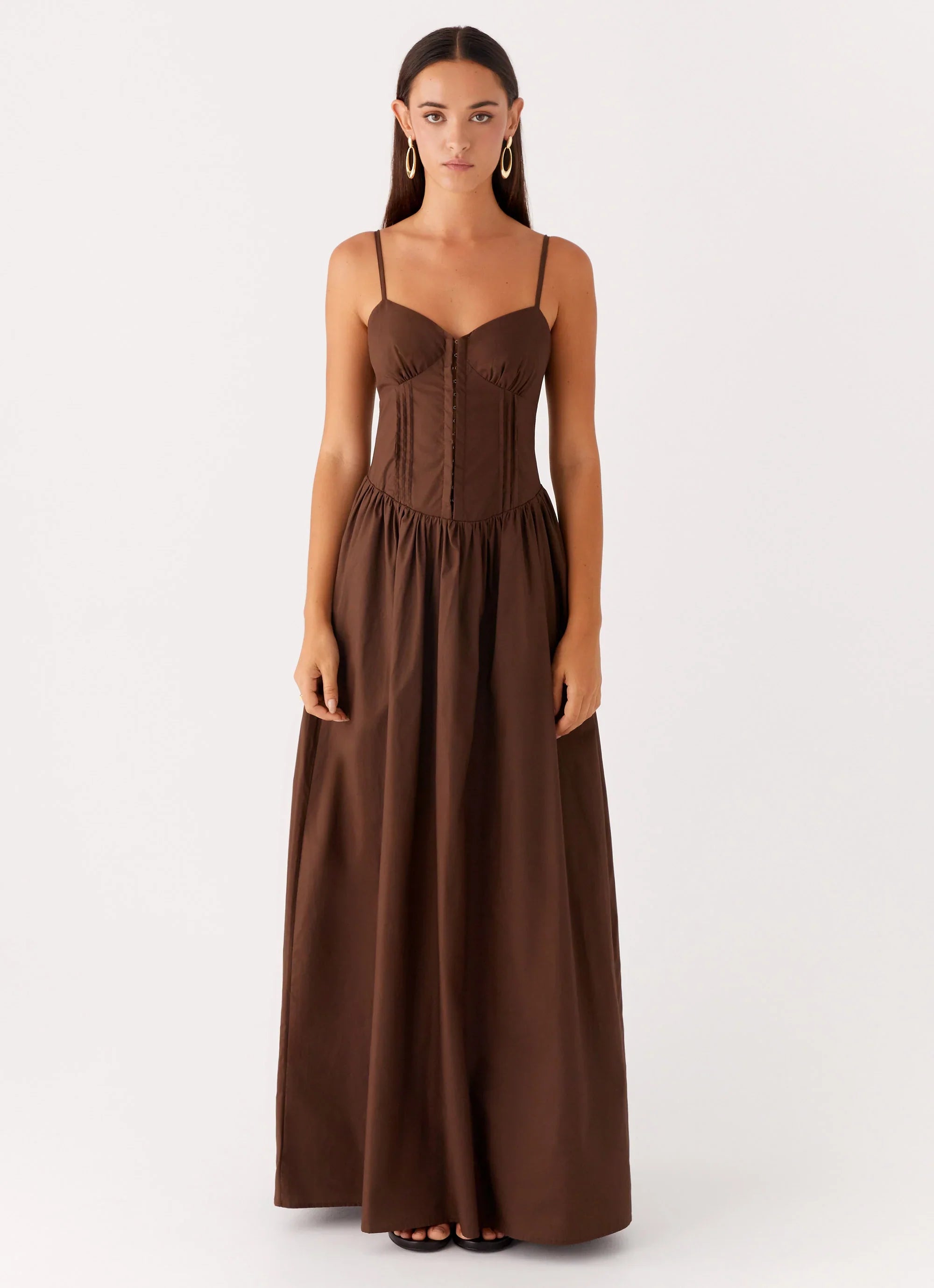 Cerys Maxi Dress Chocolate