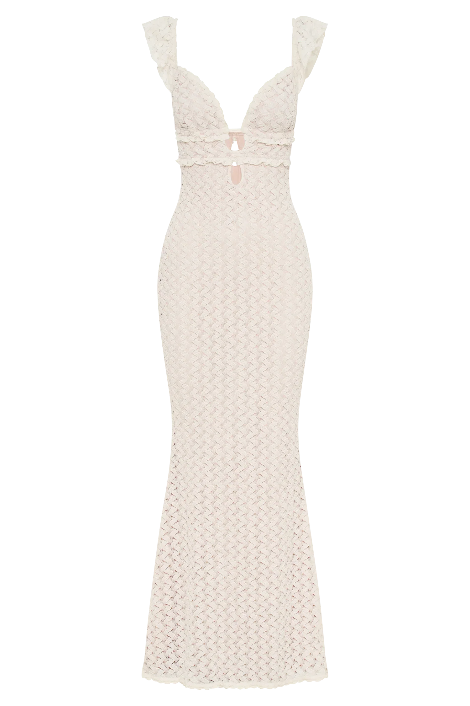Ezra Lace Maxi Dress Ivory