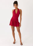 Esme Mini Dress Red Magenta