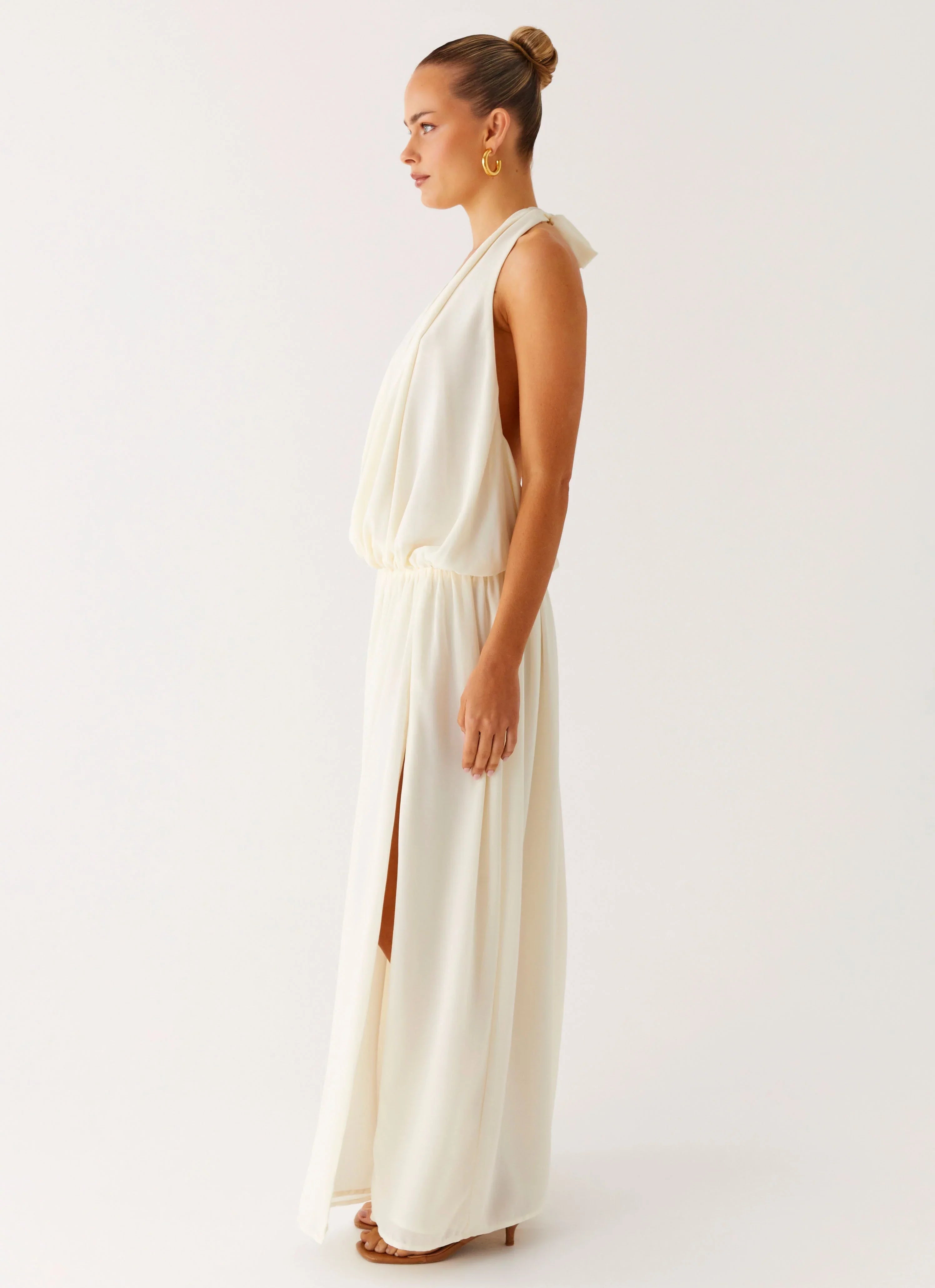 Narlah Halter Maxi Dress Ivory