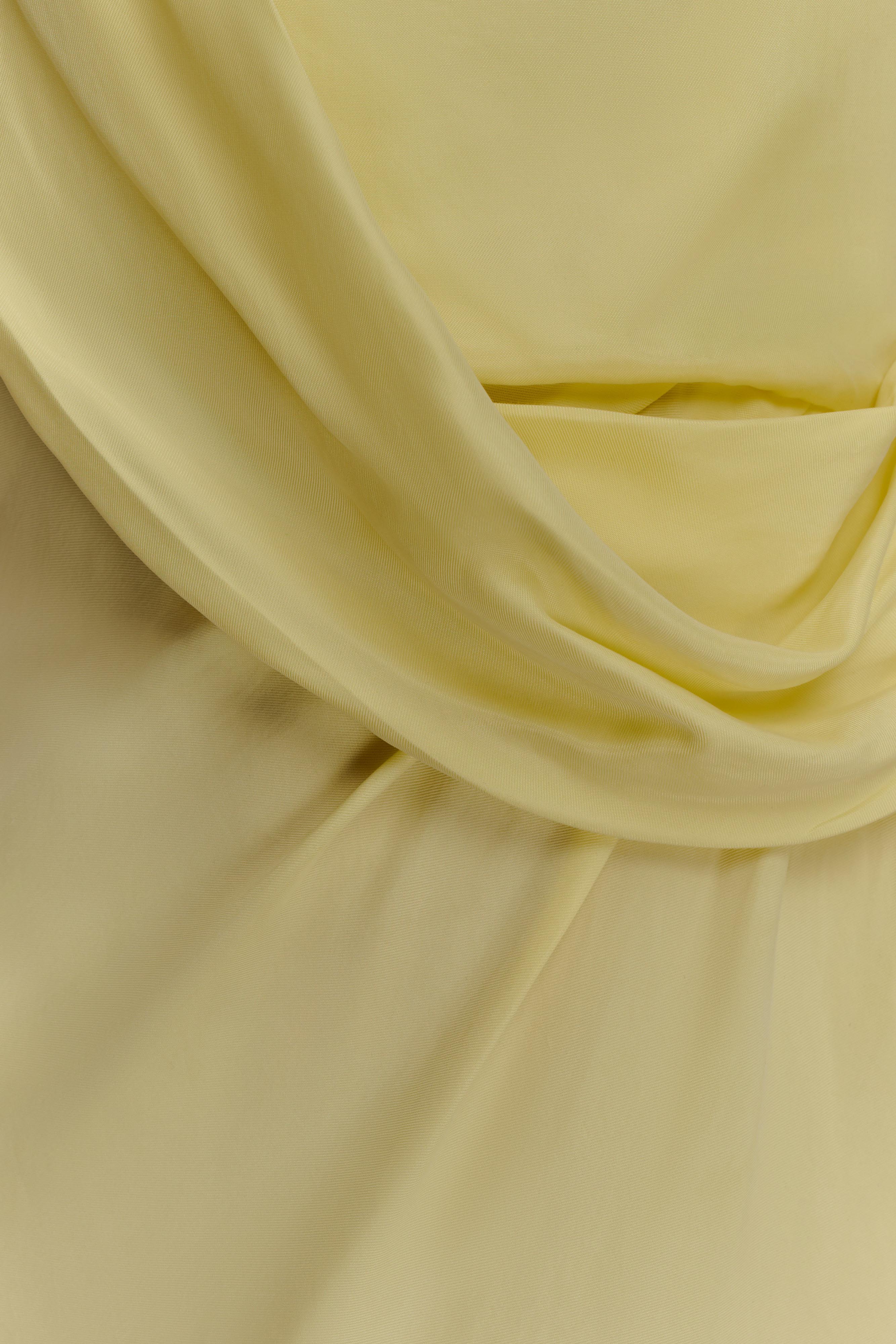 Lorieanne Draped Maxi Dress Lemon