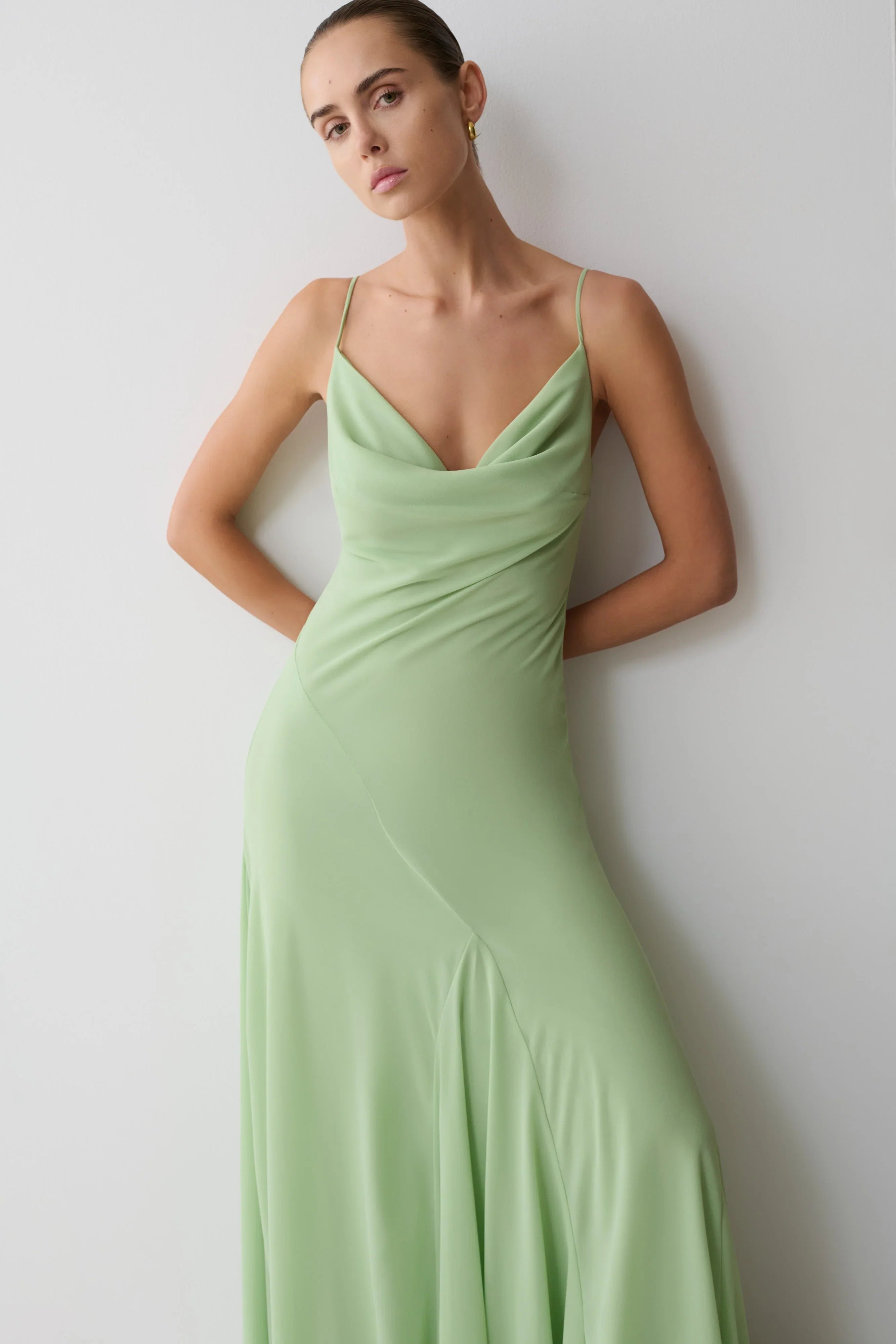 Aurelia Chiffon Maxi Dress Sage