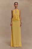 Katalina Chiffon Maxi Skirt Butterscotch