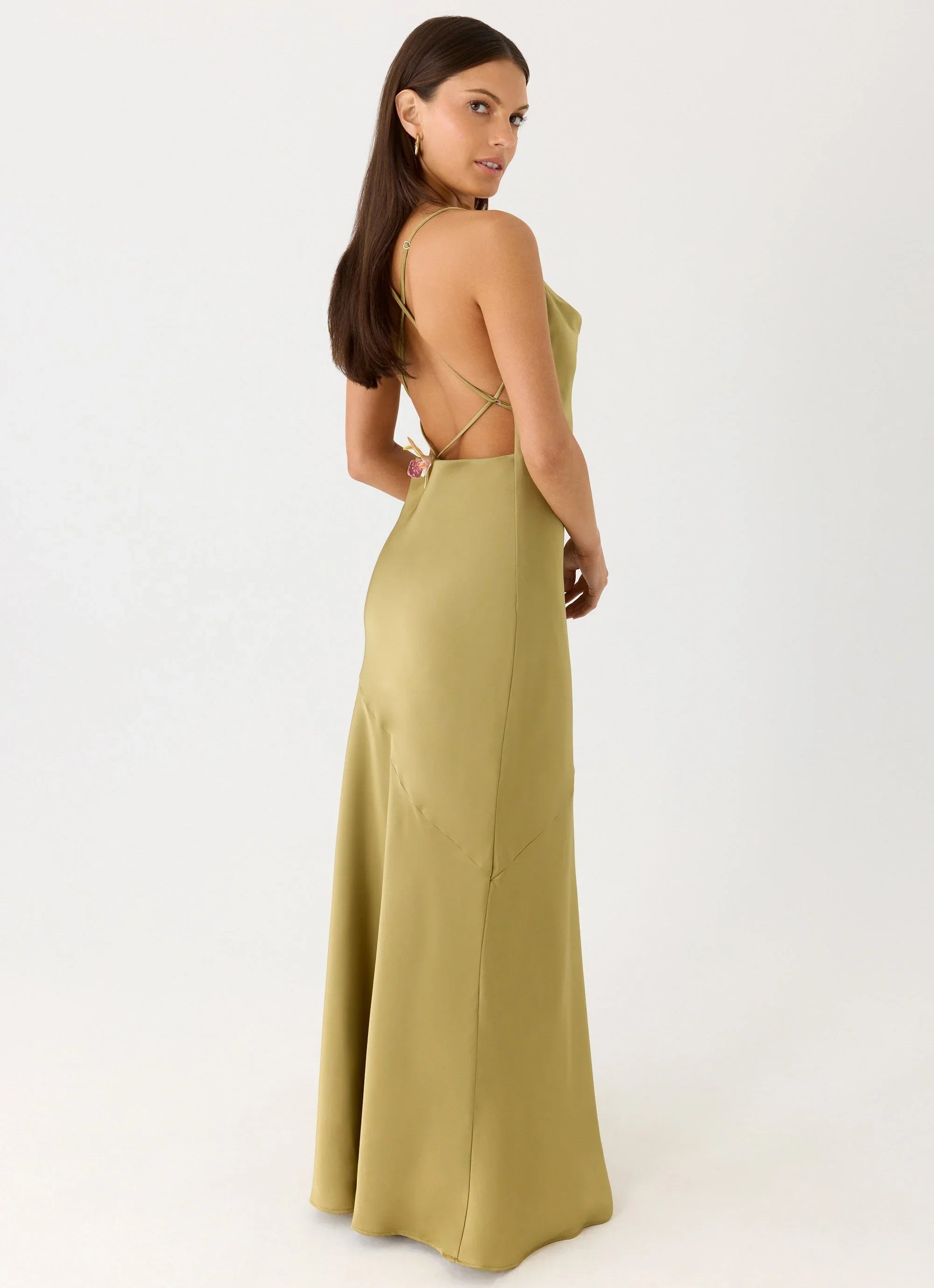 Darius Maxi Dress Green Olive