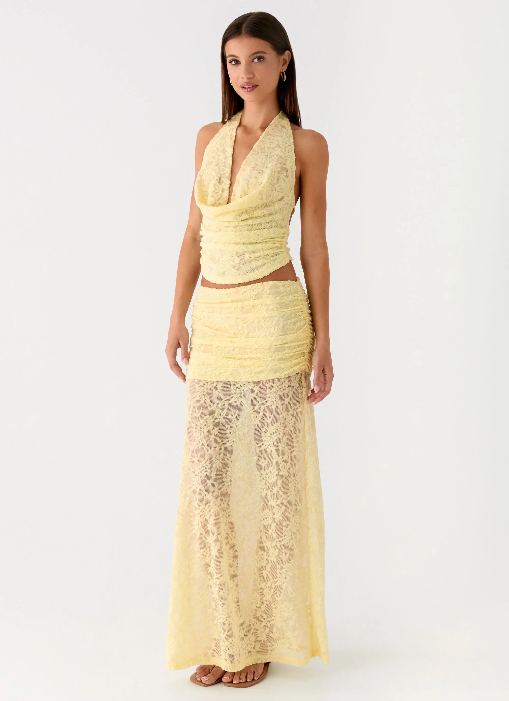 Farruko Jacquard Maxi Skirt Butter