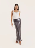 Silver Sequin Maxi Skirt Odell