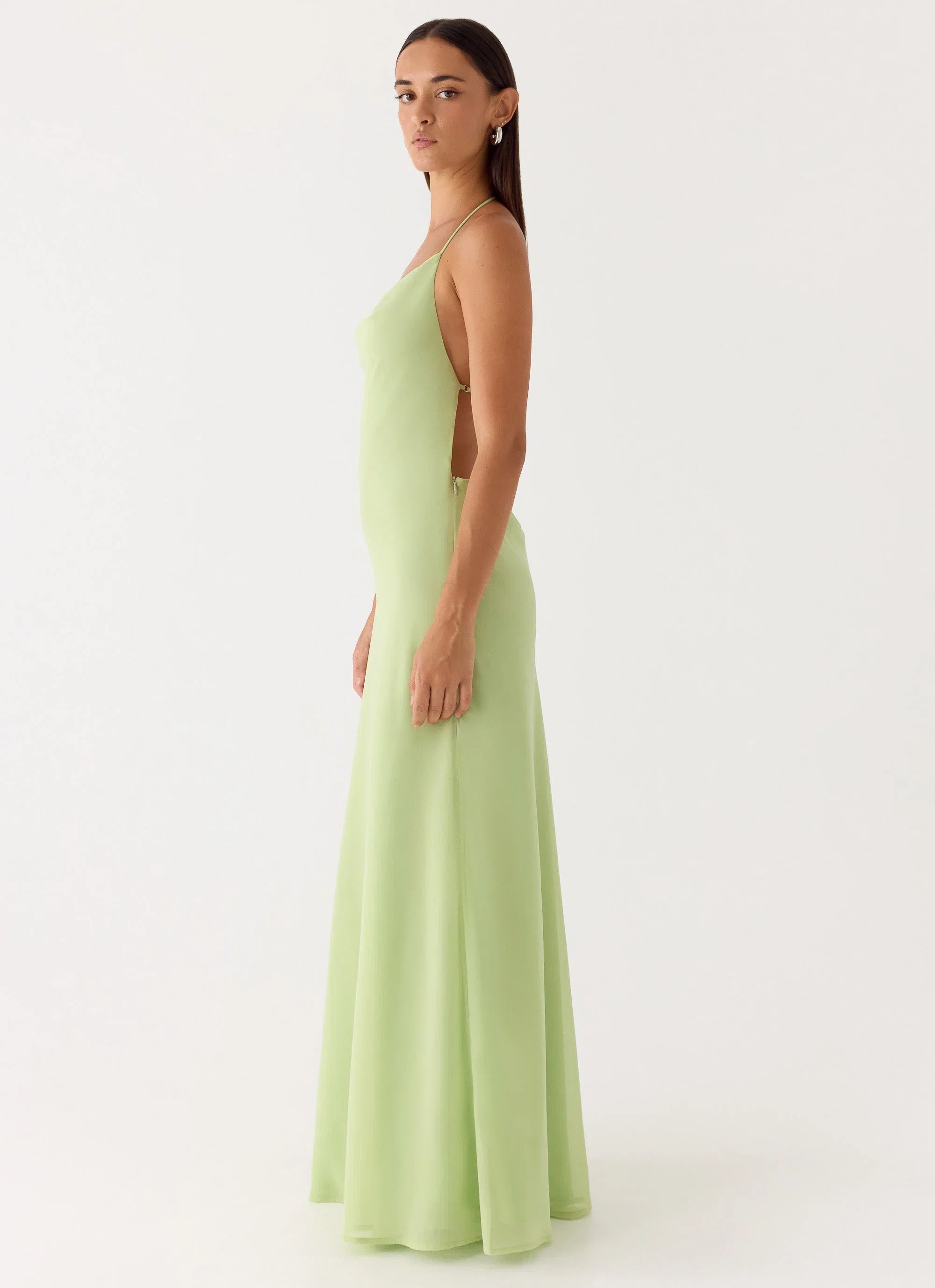 Morning Crush Cowl Maxi Dress Lime