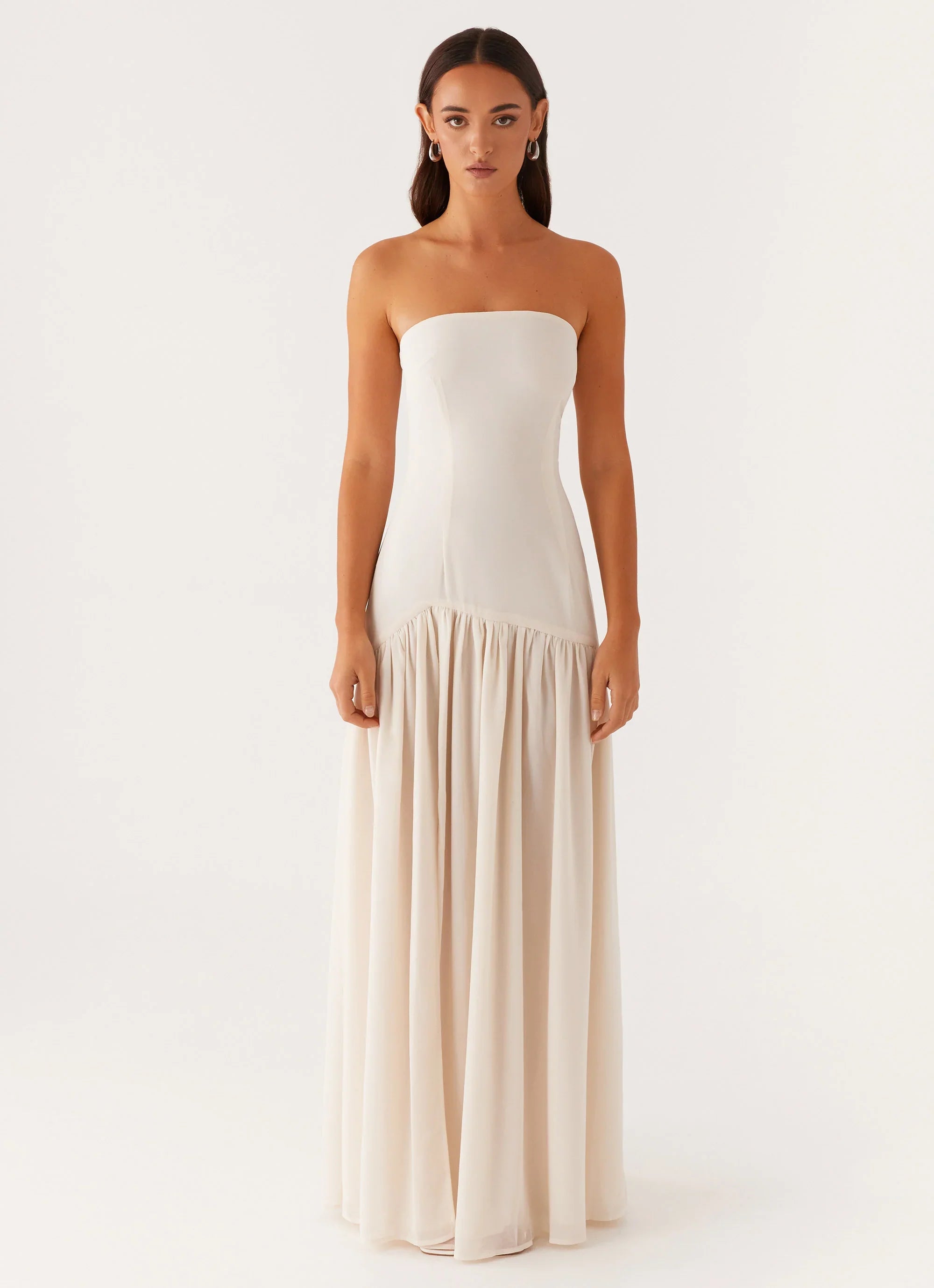Eden Strapless Maxi Dress Ivory