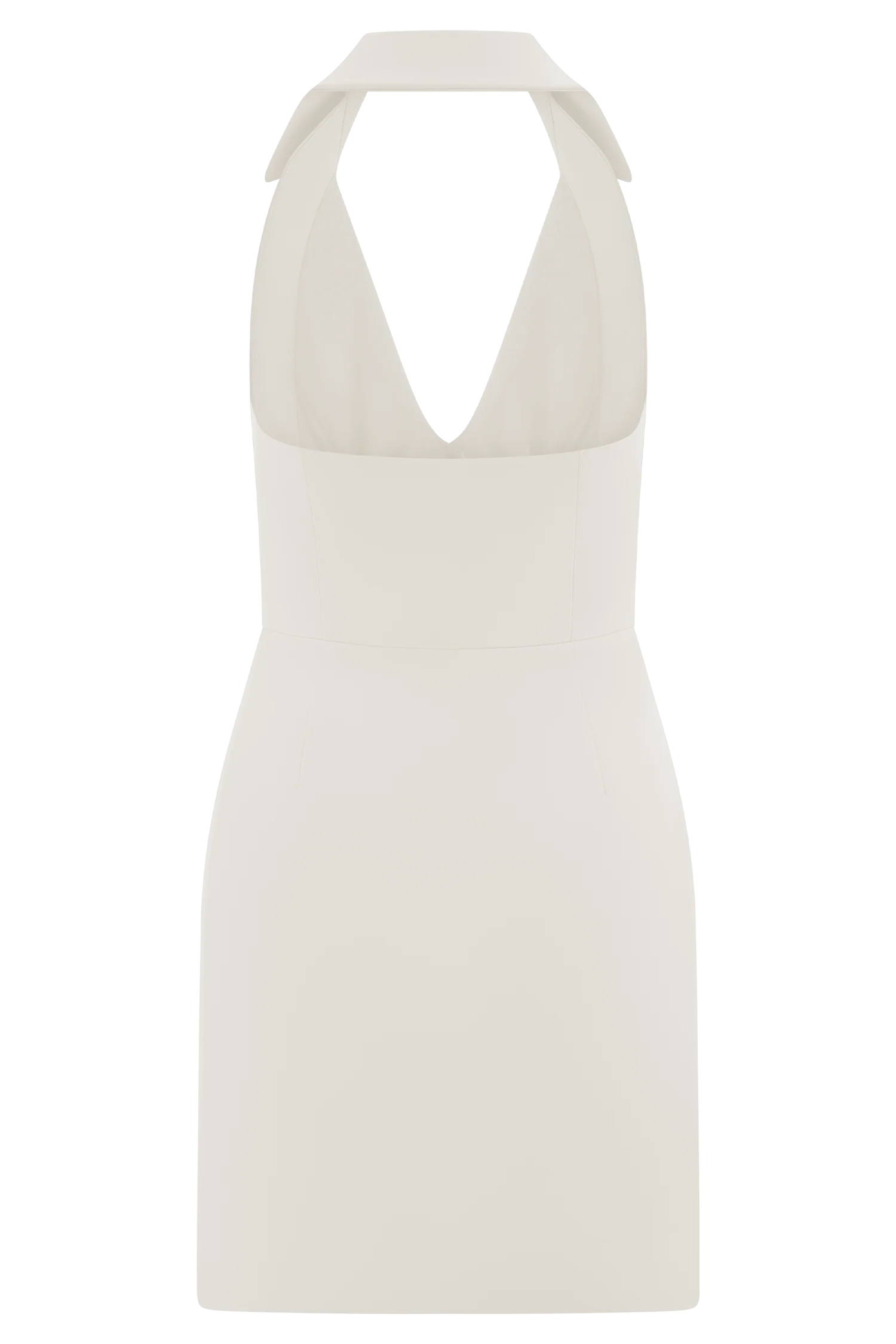 Ruth Cotton Halter Mini Dress Ivory