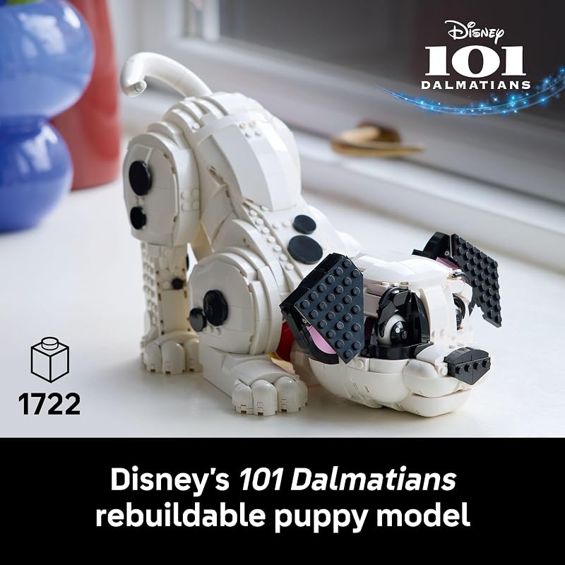 LEGO Disney 101 Dalmatians Puppy Building Set for Adults Collectible DIY Kit for Movie Fans 18 Build Patch Penny Rolly or a Custom Pup Gift Idea for Dog Lovers and Craft Enthusiasts 43269