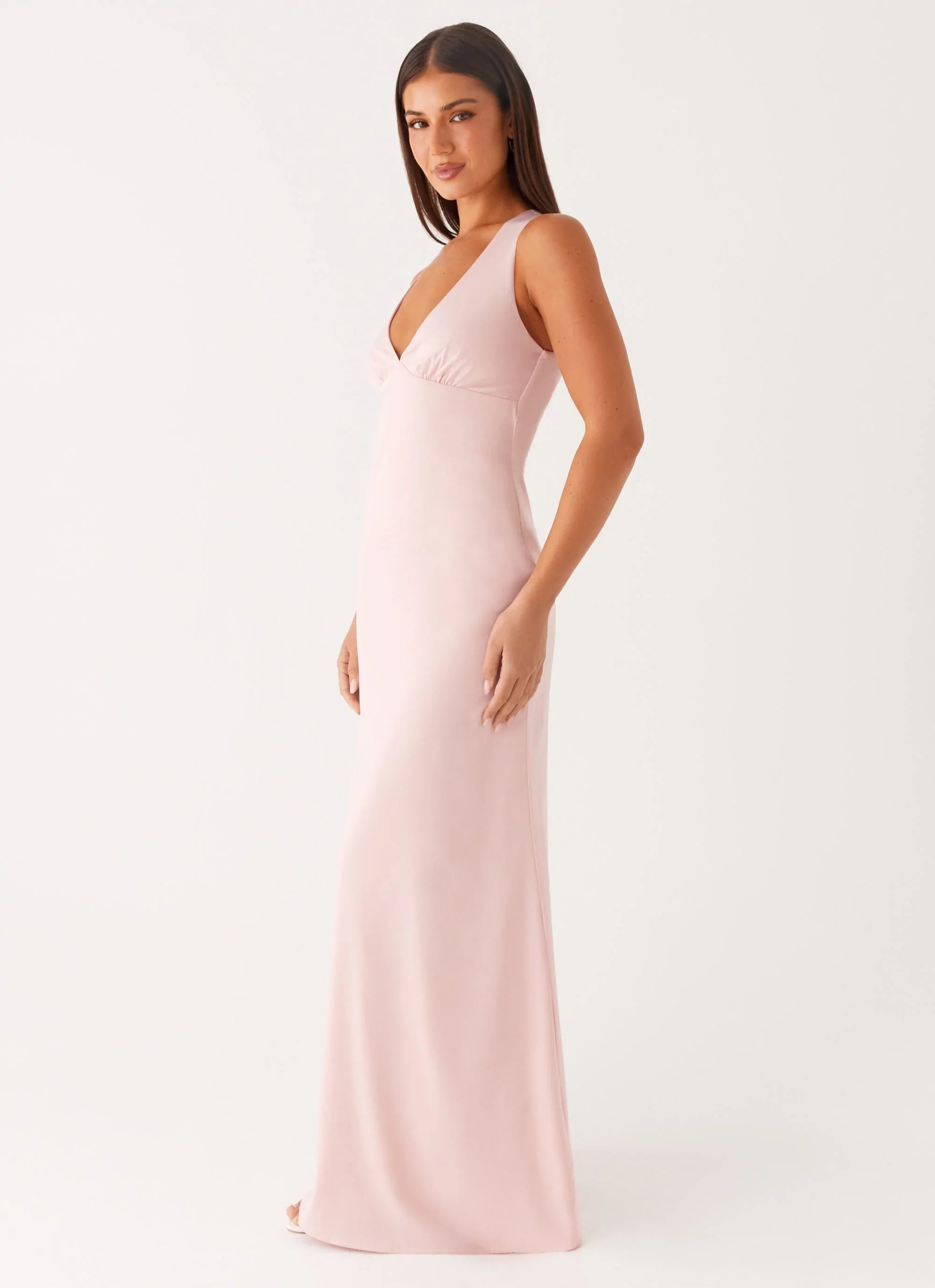 Desi Halterneck Maxi Dress Pink