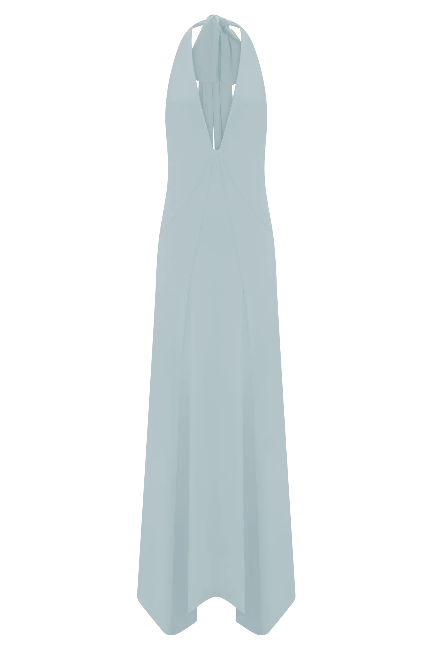Juliet Slinky Maxi Dress With Scarf Pale Blue