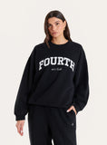 Black Fourth Branded Oversized Sweatshirt