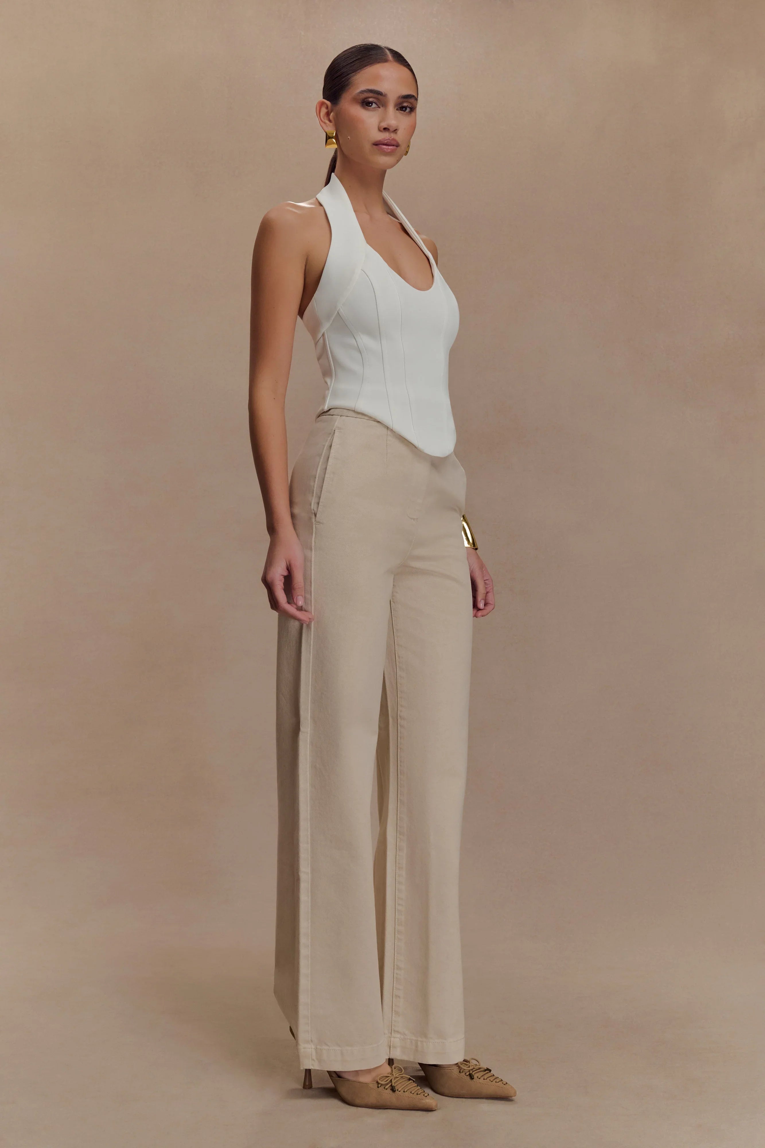 Rayne Wide Leg Denim Jeans Stone Wash