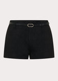 Katie Suede Mini Shorts Black