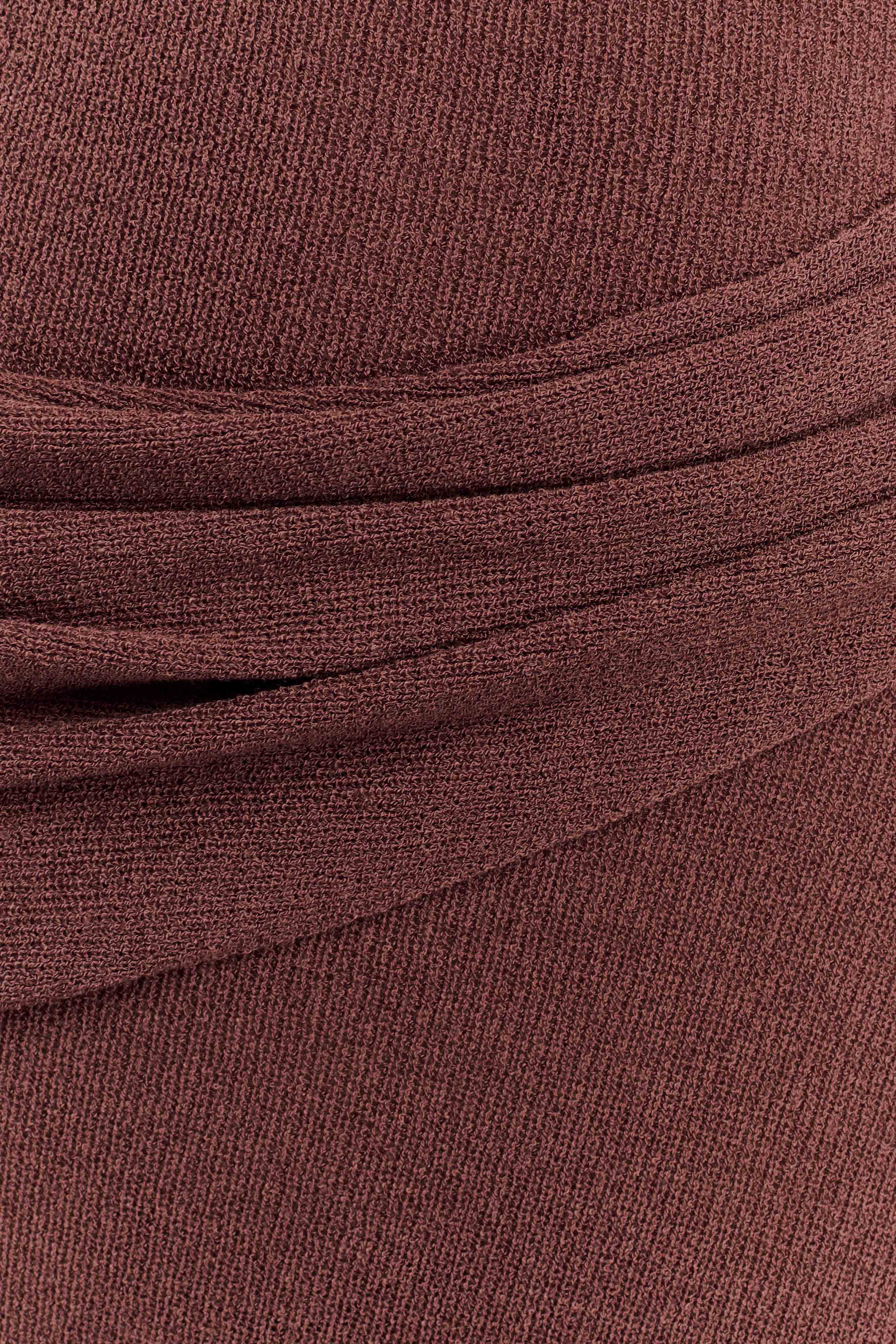 Alexius One Shoulder Knit Maxi Dress Nutmeg