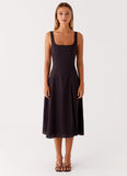 Rowyn Midi Dress Black Polka Dot