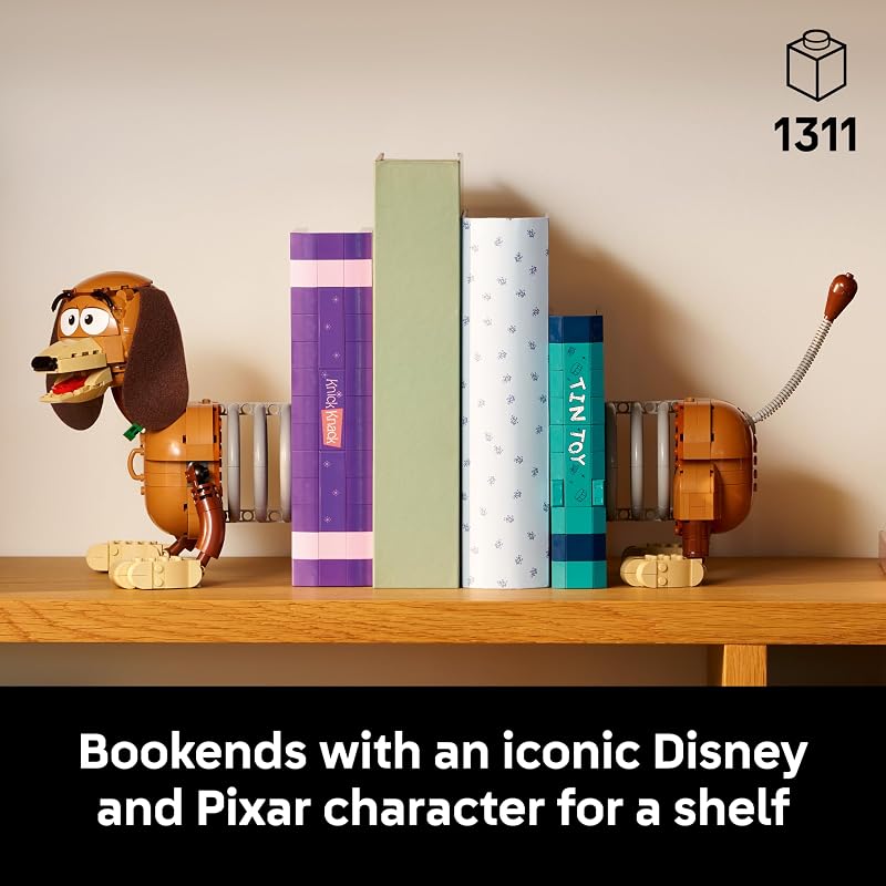 LEGO Disney and Pixar Toy Story Slinky Dog Bookends Building Set for Adults Ages 18 Disney Gifts for Fans Bedroom Shelf or Office Decor 43301