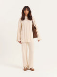 Ecru Fine Knit Trouser