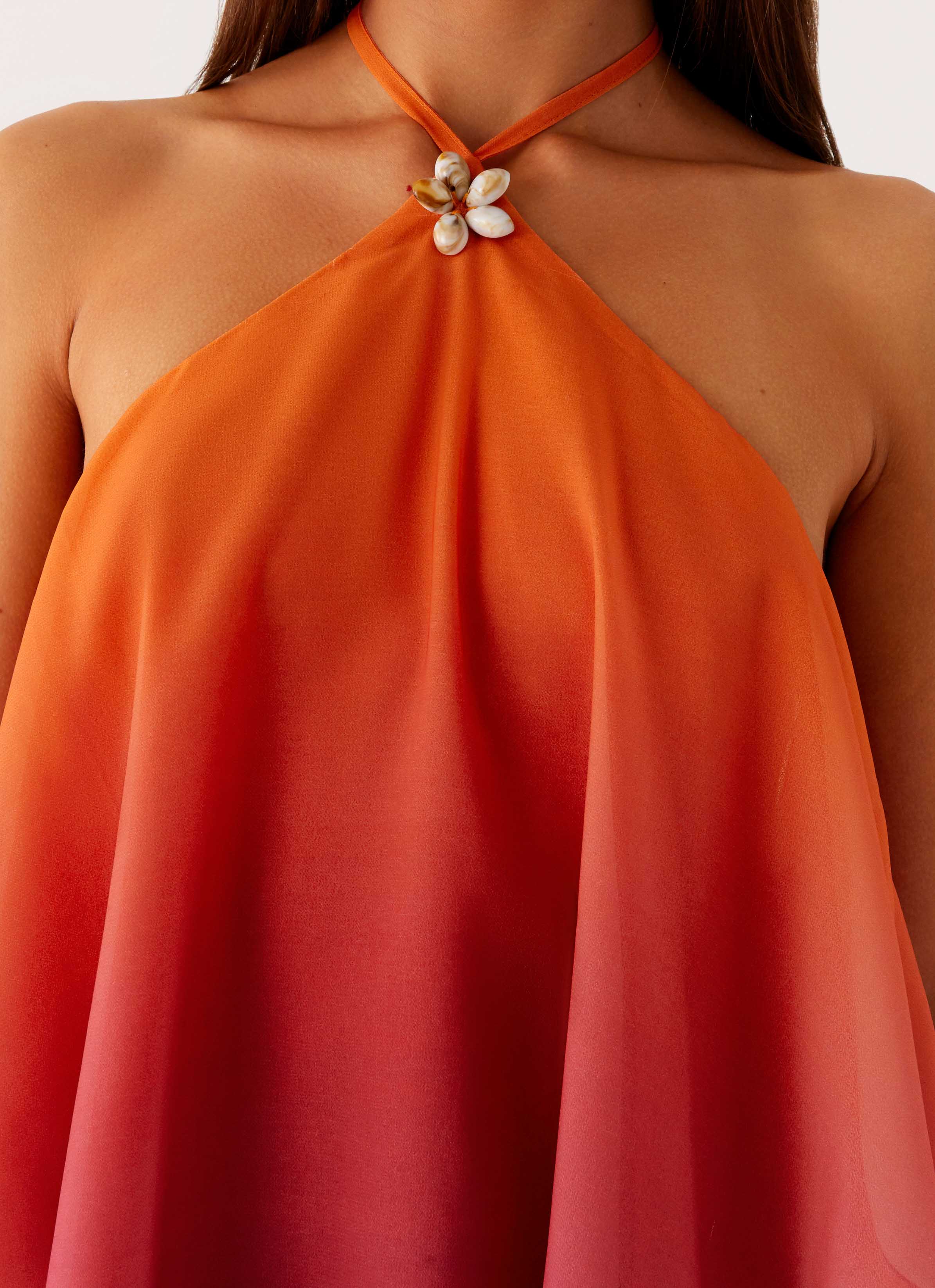 Twin Flame Mini Dress Orange Gradient