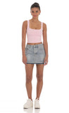 Scoop Neck Tank Top in Pink